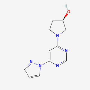 (3R)-1-[6-(1H-pyrazol-1-yl)pyrimidin-4-yl]pyrrolidin-3-ol