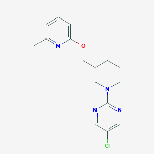 5-Chloro-2-(3-{[(6-methylpyridin-2-yl)oxy]methyl}piperidin-1-yl)pyrimidine