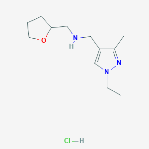 1-(1-ethyl-3-methyl-1H-pyrazol-4-yl)-N-(tetrahydrofuran-2-ylmethyl)methanamine