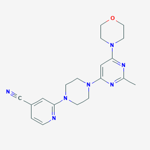 2-{4-[2-Methyl-6-(morpholin-4-yl)pyrimidin-4-yl]piperazin-1-yl}pyridine-4-carbonitrile