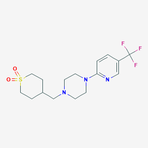 4-({4-[5-(Trifluoromethyl)pyridin-2-yl]piperazin-1-yl}methyl)-1lambda6-thiane-1,1-dione