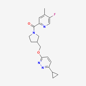 3-Cyclopropyl-6-{[1-(5-fluoro-4-methylpyridine-2-carbonyl)pyrrolidin-3-yl]methoxy}pyridazine