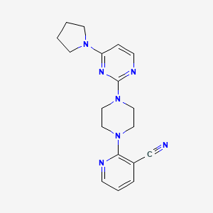 2-{4-[4-(Pyrrolidin-1-yl)pyrimidin-2-yl]piperazin-1-yl}pyridine-3-carbonitrile