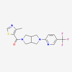 2-[5-(4-Methyl-1,3-thiazole-5-carbonyl)-octahydropyrrolo[3,4-c]pyrrol-2-yl]-5-(trifluoromethyl)pyridine