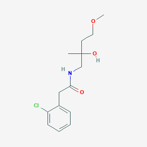 molecular formula C14H20ClNO3 B12229976 2-(2-chlorophenyl)-N-(2-hydroxy-4-methoxy-2-methylbutyl)acetamide 