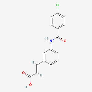 molecular formula C16H12ClNO3 B1222999 (2E)-3-(3-{[(4-氯苯基)羰基]氨基}苯基)丙-2-烯酸 