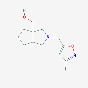 molecular formula C13H20N2O2 B12229997 {2-[(3-Methyl-1,2-oxazol-5-yl)methyl]-octahydrocyclopenta[c]pyrrol-3a-yl}methanol 