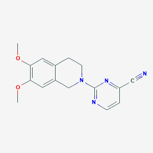 2-(6,7-Dimethoxy-1,2,3,4-tetrahydroisoquinolin-2-yl)pyrimidine-4-carbonitrile