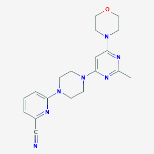 6-{4-[2-Methyl-6-(morpholin-4-yl)pyrimidin-4-yl]piperazin-1-yl}pyridine-2-carbonitrile