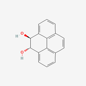 molecular formula C16H12O2 B1223005 trans-4,5-Dihydro-4,5-dihydroxypyrene CAS No. 56183-12-1