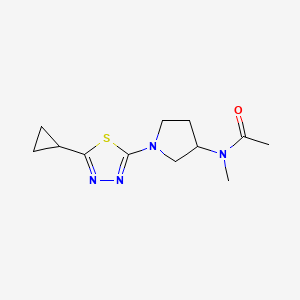 N-[1-(5-cyclopropyl-1,3,4-thiadiazol-2-yl)pyrrolidin-3-yl]-N-methylacetamide