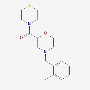 4-[(2-Methylphenyl)methyl]-2-(thiomorpholine-4-carbonyl)morpholine