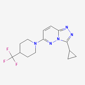 1-{3-Cyclopropyl-[1,2,4]triazolo[4,3-b]pyridazin-6-yl}-4-(trifluoromethyl)piperidine