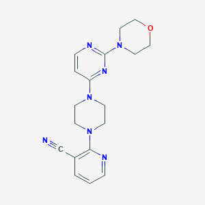 2-{4-[2-(Morpholin-4-yl)pyrimidin-4-yl]piperazin-1-yl}pyridine-3-carbonitrile