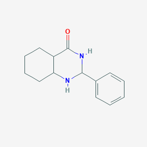 molecular formula C14H18N2O B12230125 2-phenyl-2,3,4a,5,6,7,8,8a-octahydro-1H-quinazolin-4-one 