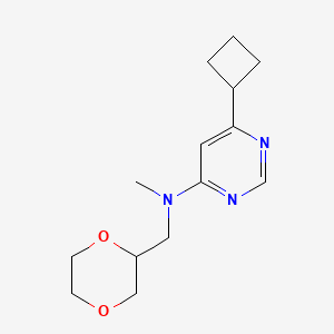 6-cyclobutyl-N-[(1,4-dioxan-2-yl)methyl]-N-methylpyrimidin-4-amine