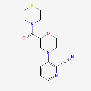 3-[2-(Thiomorpholine-4-carbonyl)morpholin-4-yl]pyridine-2-carbonitrile