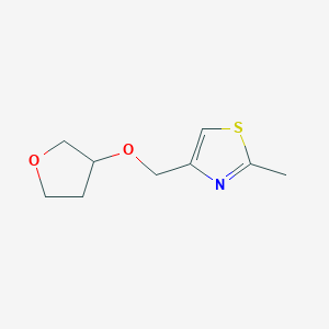 molecular formula C9H13NO2S B12230155 2-Methyl-4-[(oxolan-3-yloxy)methyl]-1,3-thiazole 