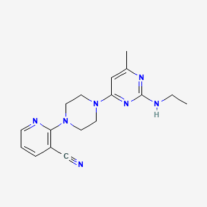 2-{4-[2-(Ethylamino)-6-methylpyrimidin-4-yl]piperazin-1-yl}pyridine-3-carbonitrile