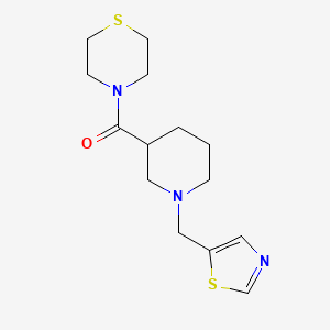 4-{1-[(1,3-Thiazol-5-yl)methyl]piperidine-3-carbonyl}thiomorpholine