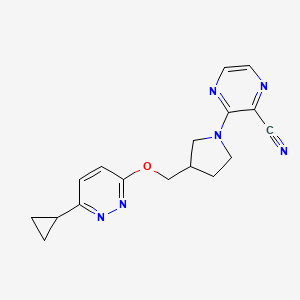 3-(3-{[(6-Cyclopropylpyridazin-3-yl)oxy]methyl}pyrrolidin-1-yl)pyrazine-2-carbonitrile