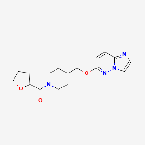 4-({Imidazo[1,2-b]pyridazin-6-yloxy}methyl)-1-(oxolane-2-carbonyl)piperidine