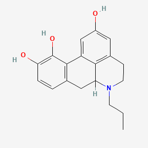 molecular formula C19H21NO3 B1223021 6-Propyl-5,6,6a,7-tetrahydro-4H-dibenzo[de,g]quinoline-2,10,11-triol CAS No. 79640-85-0