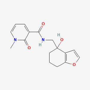 N-[(4-hydroxy-4,5,6,7-tetrahydro-1-benzofuran-4-yl)methyl]-1-methyl-2-oxo-1,2-dihydropyridine-3-carboxamide