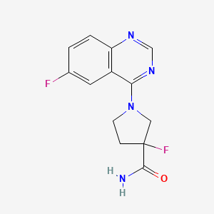 3-Fluoro-1-(6-fluoroquinazolin-4-yl)pyrrolidine-3-carboxamide