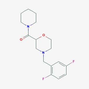 molecular formula C17H22F2N2O2 B12230227 4-[(2,5-Difluorophenyl)methyl]-2-(piperidine-1-carbonyl)morpholine 