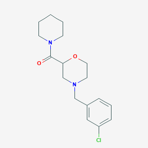 4-[(3-Chlorophenyl)methyl]-2-(piperidine-1-carbonyl)morpholine