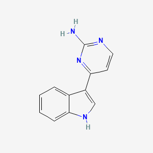 molecular formula C12H10N4 B1223025 4-(1H-indol-3-yl)pyrimidin-2-amine CAS No. 289628-76-8