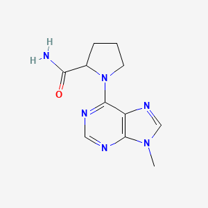 1-(9-methyl-9H-purin-6-yl)pyrrolidine-2-carboxamide