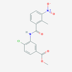 molecular formula C16H13ClN2O5 B1223028 4-Chloro-3-[[(2-methyl-3-nitrophenyl)-oxomethyl]amino]benzoic acid methyl ester 