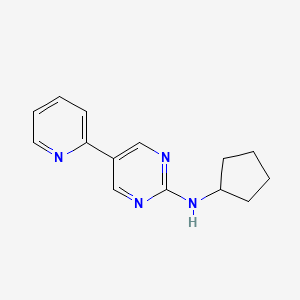 N-cyclopentyl-5-(pyridin-2-yl)pyrimidin-2-amine