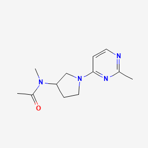 molecular formula C12H18N4O B12230328 N-methyl-N-[1-(2-methylpyrimidin-4-yl)pyrrolidin-3-yl]acetamide 