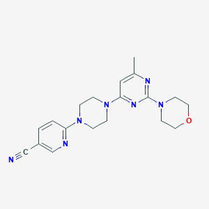 6-{4-[6-Methyl-2-(morpholin-4-yl)pyrimidin-4-yl]piperazin-1-yl}pyridine-3-carbonitrile