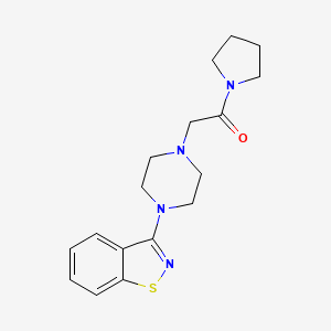 2-[4-(1,2-Benzothiazol-3-yl)piperazin-1-yl]-1-(pyrrolidin-1-yl)ethan-1-one