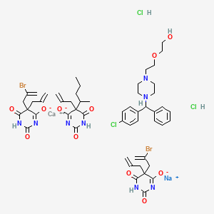 molecular formula C53H66Br2CaCl3N8NaO11 B1223037 Vesparax (combination) CAS No. 61112-40-1