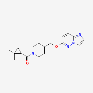 1-(2,2-Dimethylcyclopropanecarbonyl)-4-({imidazo[1,2-b]pyridazin-6-yloxy}methyl)piperidine