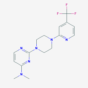 N,N-dimethyl-2-{4-[4-(trifluoromethyl)pyridin-2-yl]piperazin-1-yl}pyrimidin-4-amine