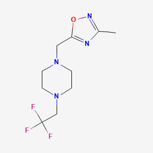 1-[(3-Methyl-1,2,4-oxadiazol-5-yl)methyl]-4-(2,2,2-trifluoroethyl)piperazine