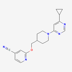 2-{[1-(6-Cyclopropylpyrimidin-4-yl)piperidin-4-yl]methoxy}pyridine-4-carbonitrile