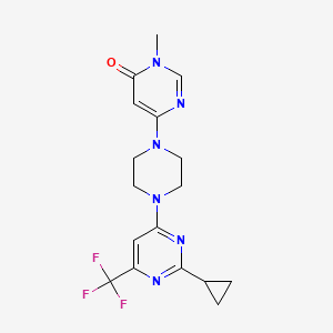 6-{4-[2-Cyclopropyl-6-(trifluoromethyl)pyrimidin-4-yl]piperazin-1-yl}-3-methyl-3,4-dihydropyrimidin-4-one