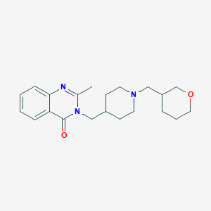 2-Methyl-3-({1-[(oxan-3-yl)methyl]piperidin-4-yl}methyl)-3,4-dihydroquinazolin-4-one