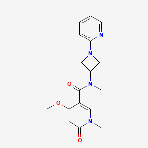 4-methoxy-N,1-dimethyl-6-oxo-N-[1-(pyridin-2-yl)azetidin-3-yl]-1,6-dihydropyridine-3-carboxamide