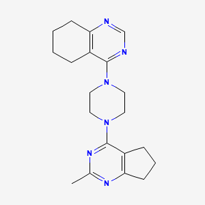 4-(4-{2-methyl-5H,6H,7H-cyclopenta[d]pyrimidin-4-yl}piperazin-1-yl)-5,6,7,8-tetrahydroquinazoline