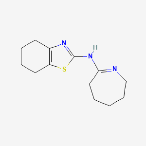 molecular formula C13H19N3S B1223051 N-(3,4,5,6-tetrahydro-2H-azepin-7-yl)-4,5,6,7-tetrahydro-1,3-benzothiazol-2-amine 