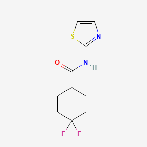 molecular formula C10H12F2N2OS B12230524 4,4-difluoro-N-(1,3-thiazol-2-yl)cyclohexane-1-carboxamide 