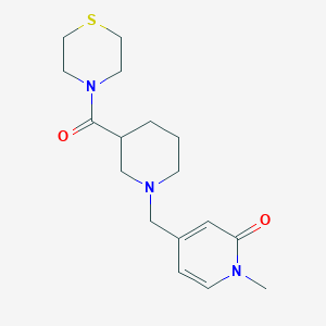 1-Methyl-4-{[3-(thiomorpholine-4-carbonyl)piperidin-1-yl]methyl}-1,2-dihydropyridin-2-one